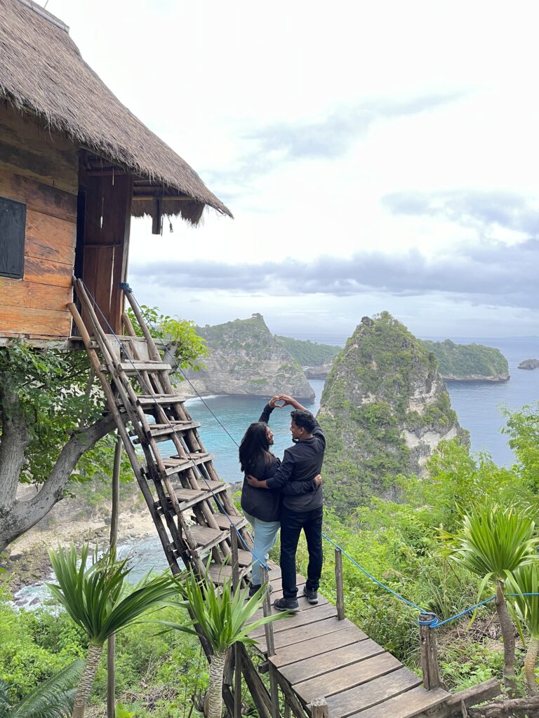 Maitri and Ajay at viewpoint Bali