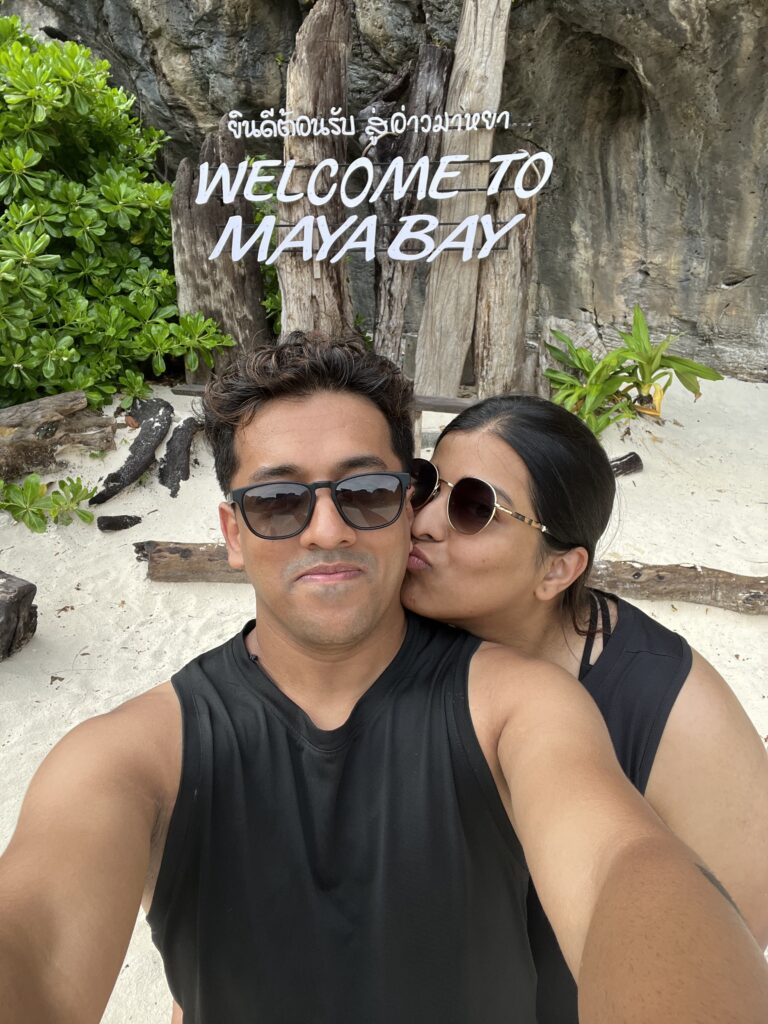 Maitri and Ajay at Maya Bay